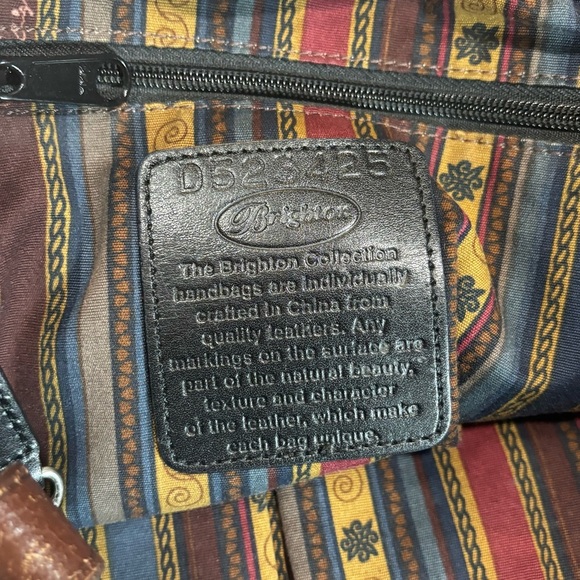 Brighton Two Tone Brown Leather Purse Satchel Shoulder Bag Heart Charm D523425 - Picture 9 of 11